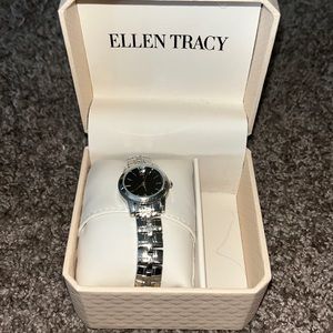 Ellen Tracy silver watch